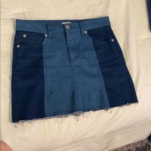 Forever 21 Girls Color-block Denim Skirt